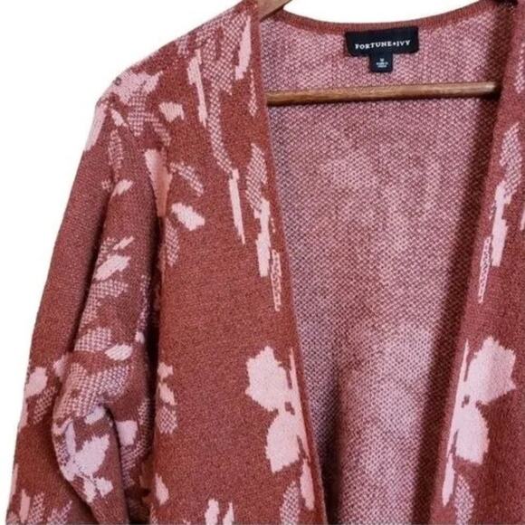 FORTUNE & IVY Duster Cardigan Long Sleeves Sweater Boho Size Large New w/o Tag - Picture 10 of 12